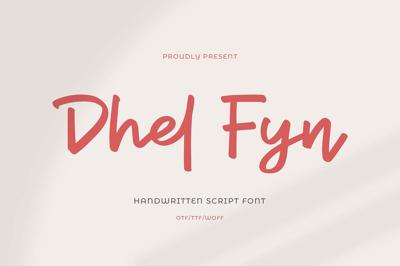 Dhel Fyn | Handwriting Script Font Free Download