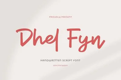 Dhel Fyn | Handwriting Script Font