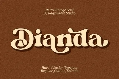 Dianda - Retro Serif Typeface Font