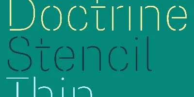 Doctrine Stencil Font