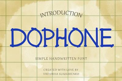 DOPHONE simple handwritten font Free Download