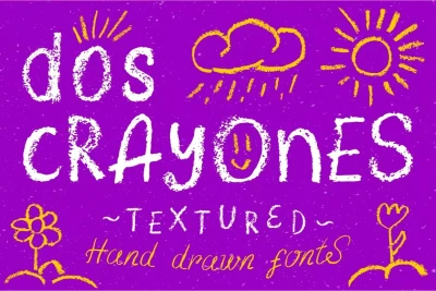 Dos Crayones 2 Textured Fonts Free Download