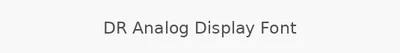 DR Analog Display Font