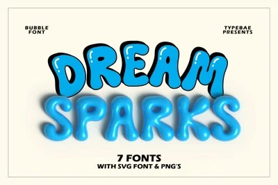 Dream Sparks - Bubble Display Font