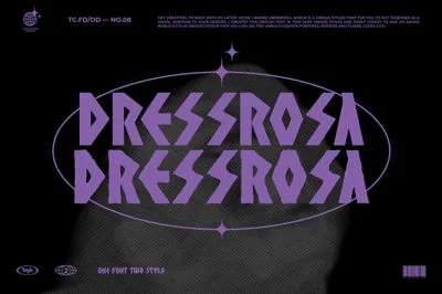 Dressrosa display Font + badge