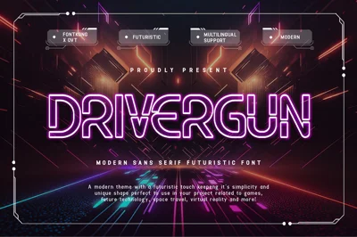 Drivergun - Modern Sans Serif Futuri Font
