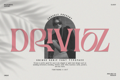 Drivioz - Unique Serif Typeface Font Free Download