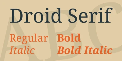 Droid Serif Font Family