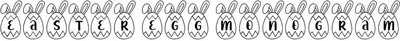 Easter Egg Monogram Font