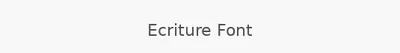 Ecriture Font