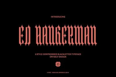 ED Hangerman - Blackletter Typeface