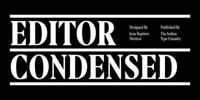 Editor Condensed Font