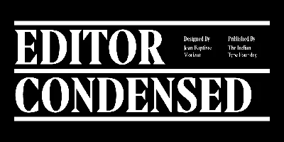 Editor Condensed Font