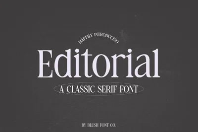 EDITORIAL a Classic Serif Font