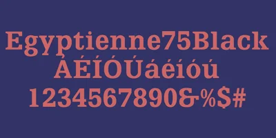 Egyptienne75Black Font