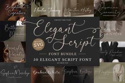 Elegant Script Font Bundle Free Download