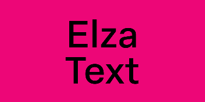 Elza Text Font Free Download