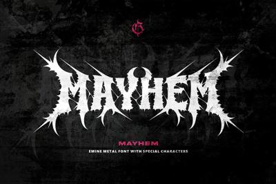 Emine Metal font (Mayhem) Free Download