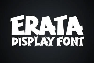 Erata - Bold display type font