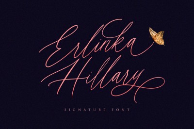 Erlinka Hillary - Signature Font