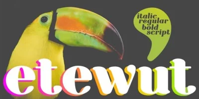 Etewut Serif Free Font Font