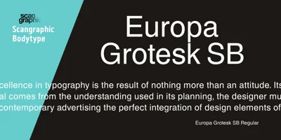 Europa Grotesk SB Font