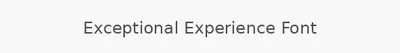 Exceptional Experience Font