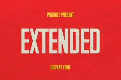 Extended - Tall Sans Serif Font