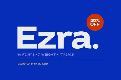 Ezra - Modern Sans (50% OFF) Font