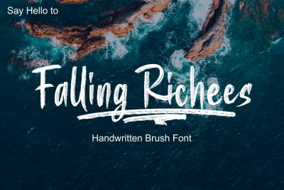 Falling Richees - Authentic Dry Brush Font