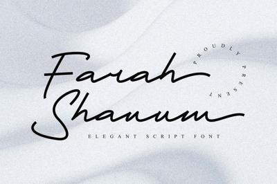 Farah Shanum - Script Font Free Download