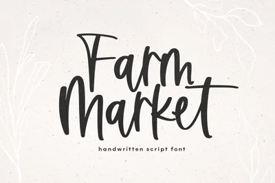 Farm Market | Farmhouse Script Font