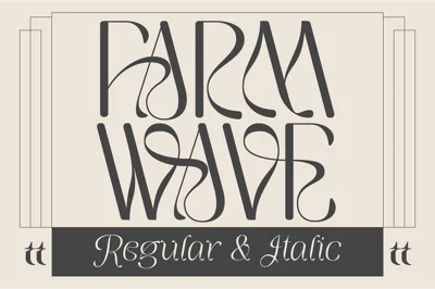 Farm Wave - Regular & Italic Font