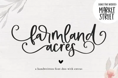 Farmland Acres | Script Font Duo