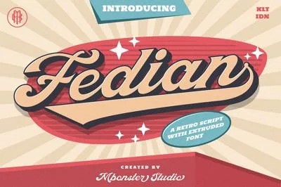 Fedian Script - Retro Font