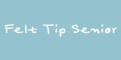 Felt Tip Senior Font