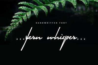 Fern Whisper - classy signature font Free Download