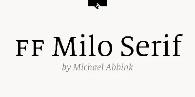FF Milo Serif Font