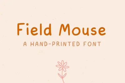 Field Mouse | A Hand-Printed Font