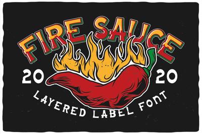 Fire Sauce Layered Font Free Download