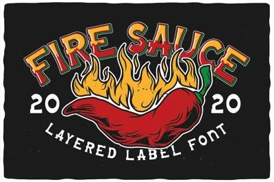 Fire Sauce Layered Font