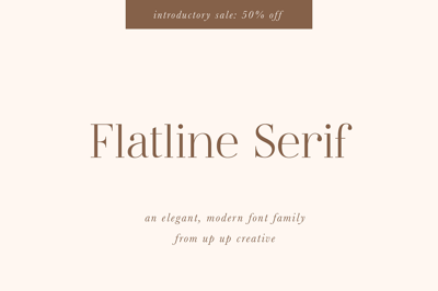 Flatline Serif Complete - 16 fonts Free Download