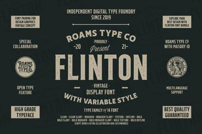 Flinton - Vintage Bundle Fonts Free Download