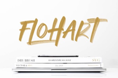 Flohart SVG Brush Font