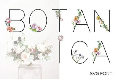 Flower Watercolor Font