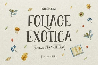 Foliage Exotica - Handwritten Serif Font