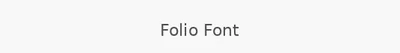Folio Font