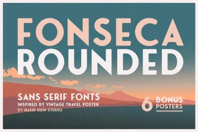 Fonseca Rounded +BONUS RETRO POSTERS Font