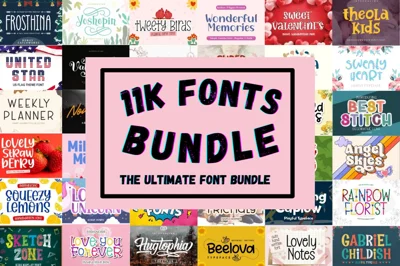 Font Bundle - 11,000 bundle font