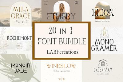 Font BUNDLE. 20 Fonts in 1. Free Download